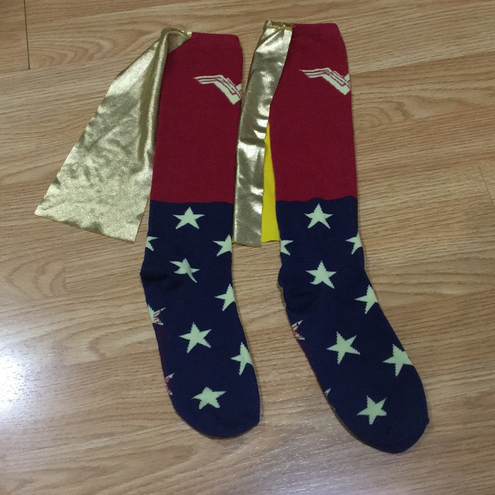 Wonder Woman cape socks